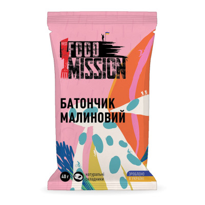Батончик Food Mission Малиновый 40 г (fm.30344)