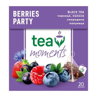 Чай Tea Moments Berries Party черный 20х1.8 г пирамидки (tm.00230)
