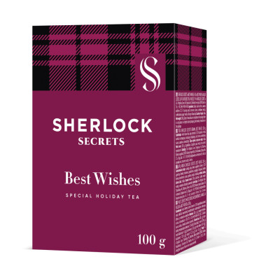 Чай Sherlock Secrets Best Wishes черный с кусочками апельсина, корицы и гвоздики 100 г (shs.03316)