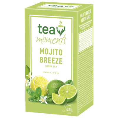 Чай Tea Moments Mojito Breeze зеленый 25х1.6 г (tm.00469)
