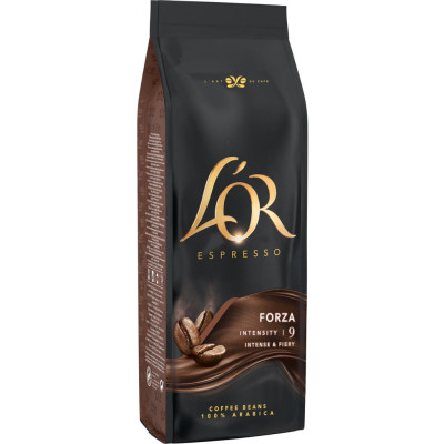 Кофе L'OR Espresso Forza 100% Арабика в зернах 500 г (8711000324141)