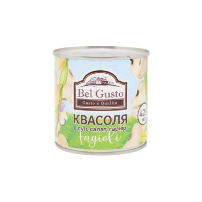 Овощная консервация Bel Gusto Фасоль белая нежная 425 мл (4820204406844)
