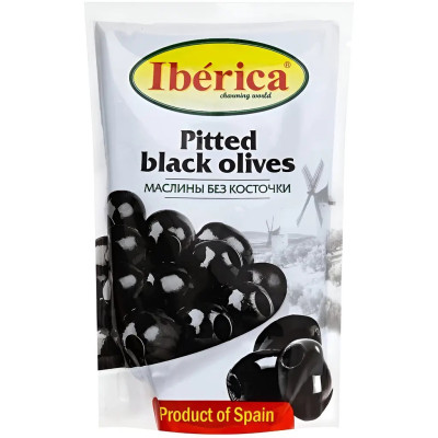 Овочева консервація Iberica Маслини без кісточки в пакеті 170 г (8436024299052)