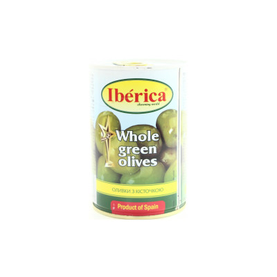Овочева консервація Iberica Оливки зелені з кісточкою 420 г (8436024295399)