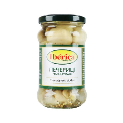 Овочева консервація Iberica Печериці мариновані цілі 314 мл (8436024299427)
