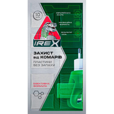 Пластины для фумигатора iRex От комаров 10 шт. (4820184441347)