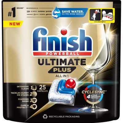 Таблетки для посудомоечных машин Finish Ultimate Plus All in 1 25 шт. (5908252010721)