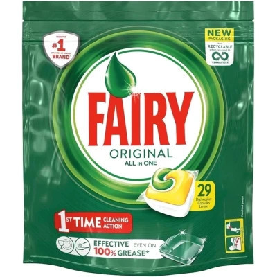 Таблетки для посудомийних машин Fairy Original All in One Lemon 29 шт. (8700216237314)