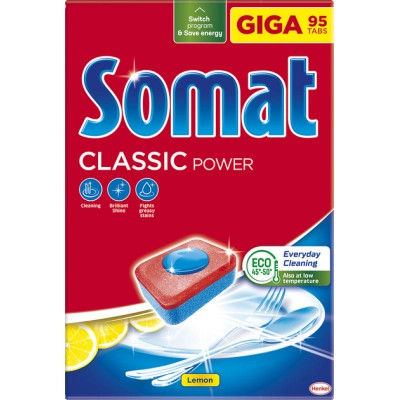 Таблетки для посудомийних машин Somat Classic Power 95 шт. (9000101810059)