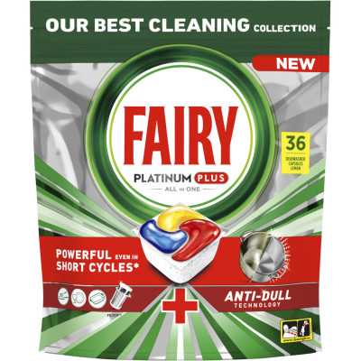 Таблетки для посудомоечных машин Fairy Platinum Plus All in One Lemon 36 шт. (8001841956541/8700216236232)