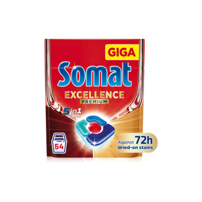 Таблетки для посудомоечных машин Somat Excellence 5-в-1 54 шт. (9000101807936)