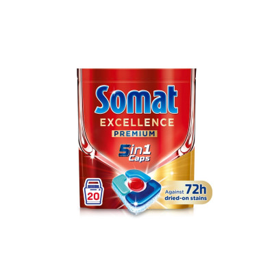 Таблетки для посудомоечных машин Somat Excellence 5-в-1 20 шт. (9000101808384)