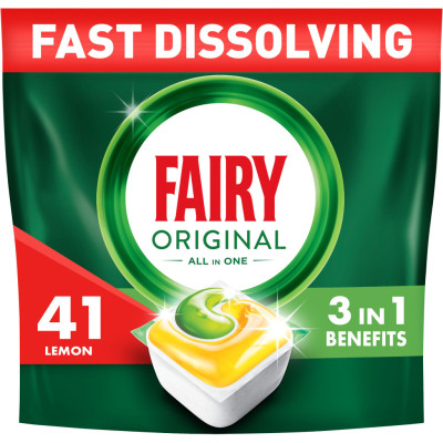 Таблетки для посудомийних машин Fairy Original All in One Lemon 41 шт. (8700216237239)