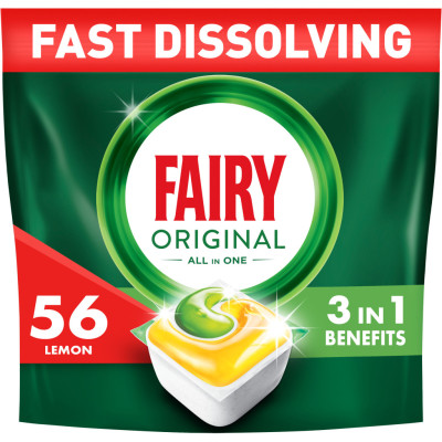 Таблетки для посудомоечных машин Fairy Original All in One Lemon 56 шт. (8700216237352)