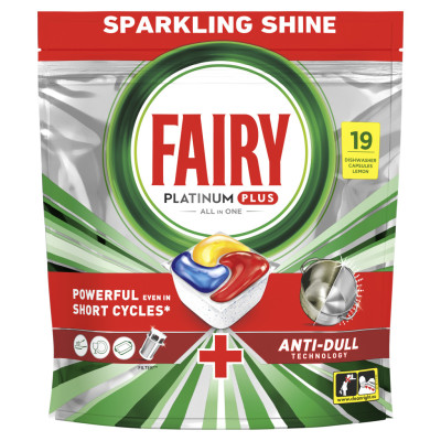 Таблетки для посудомоечных машин Fairy Platinum Plus All in One Lemon 19 шт. (8700216236669)