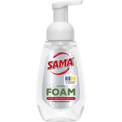 Средство для ручного мытья посуды Sama Extra Foam Лимон С пенообразователем 300 г (4820270631911)