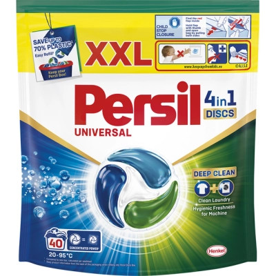 Капсулы для стирки Persil 4in1 Discs Universal Deep Clean 40 шт. (9000101801255)