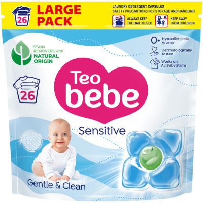 Капсули для прання Teo bebe Cotton Soft Сaps Sensitive 26 шт. (3800024048333)