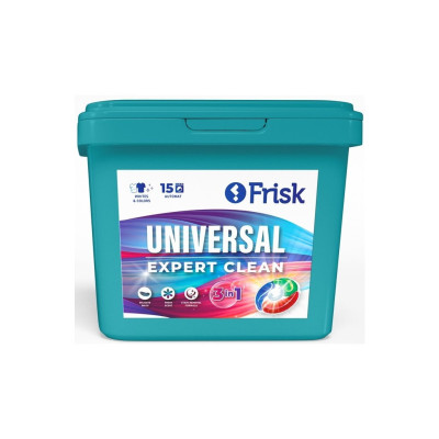 Капсулы для стирки Frisk Universal Expert Clean 15 шт. (4820197122608)