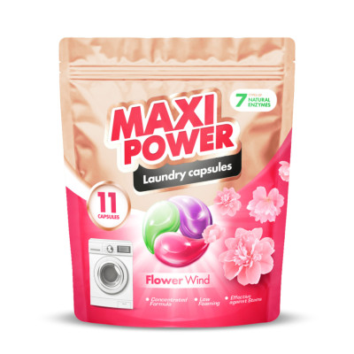 Капсулы для стирки Maxi Power Flower Wind 11 шт. (4823098414988)