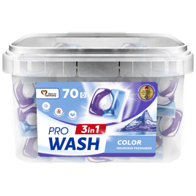 Капсулы для стирки Pro Wash Color Горная свежесть 70 шт. (4823128004981)