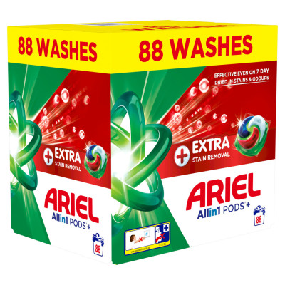 Капсулы для стирки Ariel Pods+ All-in-1 Extra Stain Removal Экстрасила выведение пятен 88 шт. (8700216764353)