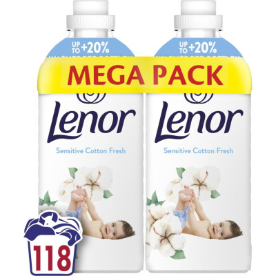 Кондиционер для белья Lenor Для чувствительной кожи Свежесть хлопка 2 х 1.239 л (8700216880824)