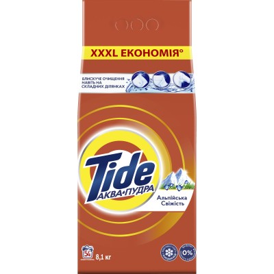 Стиральный порошок Tide Аква-Пудра Альпийская свежесть 8.1 кг (8006540535240)