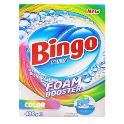 Стиральный порошок Bingo Для ручной стирки Для цветных вещей 400 г (8690536920617)