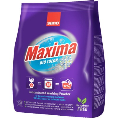 Пральний порошок Sano Maxima Bio Color 1.25 кг (7290000295343)