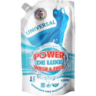 Гель для стирки Power De Luxe Универсальный 1 кг (4260637720863)