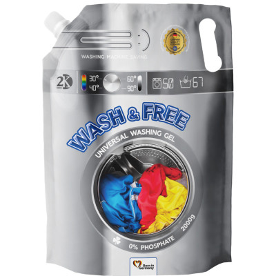 Гель для стирки Wash&Free универсальный 2 кг (4260637720733)