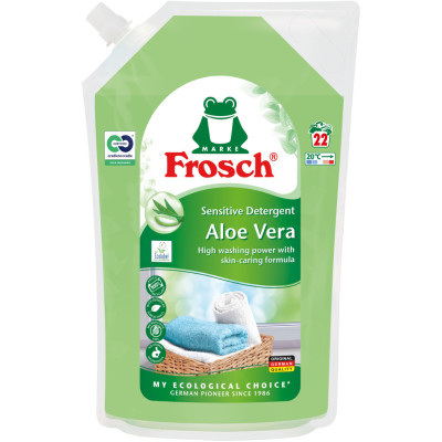 Гель для стирки Frosch Aloe Vera Sensitiv Дой-пак 1.5 л (4009175968265)