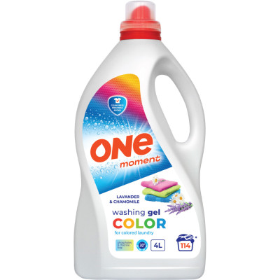 Гель для стирки One Moment Color Lavander & Chamomile 4 л (4820096036938)
