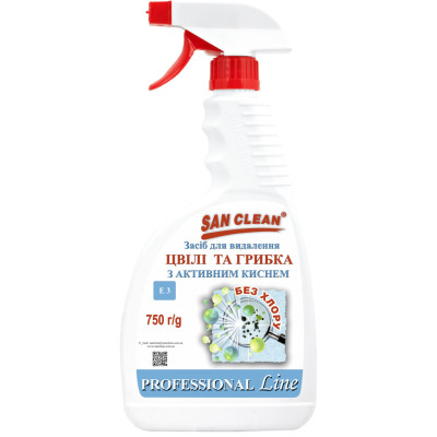 Спрей для чистки ванн San Clean Prof Line для удаления плесени и грибка 750 г (4820003544891)