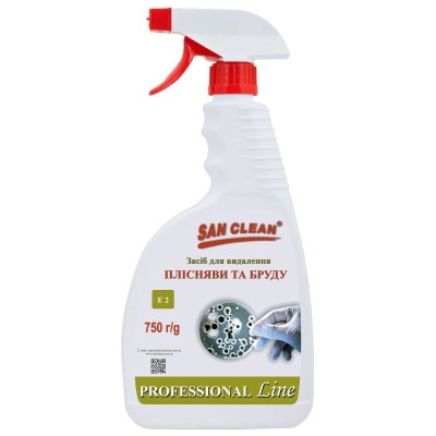 Спрей для чистки ванн San Clean Professional Line для удаления плесени и грязи 750 г (4820003544211)