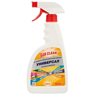 Спрей для чищення ванн San Clean Генеральне прибирання Лимон 500 г (4820003543009)