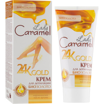 Крем для депиляции Caramel 24K Gold Биозолото 200 мл (4823015940903)