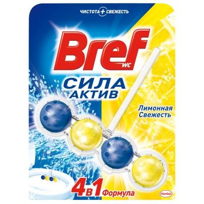 Туалетный блок Bref Сила Актив Лимонная Свежесть 50 г (9000100625289)